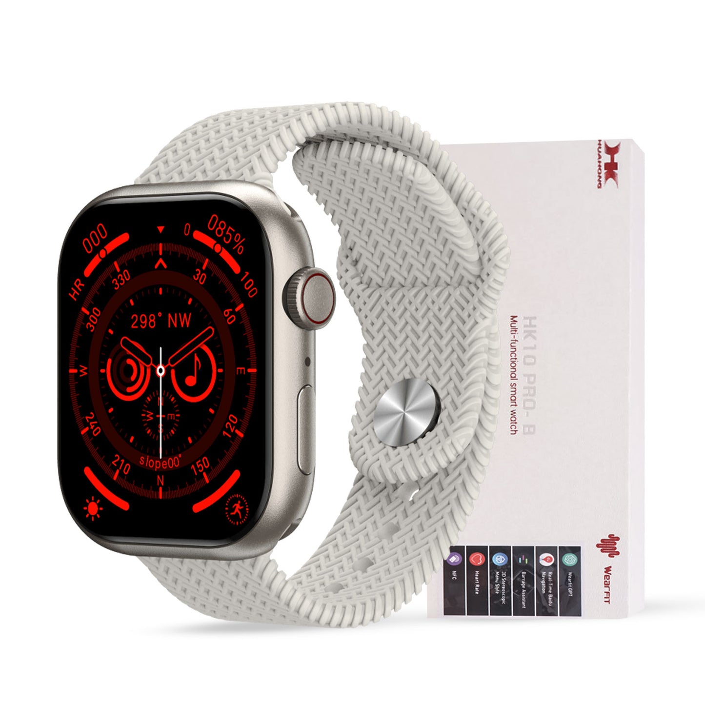 Hk10 Pro B 2.02 Amoled Display G-sensor Ai Features With Wearfit Pro App 2 Straps