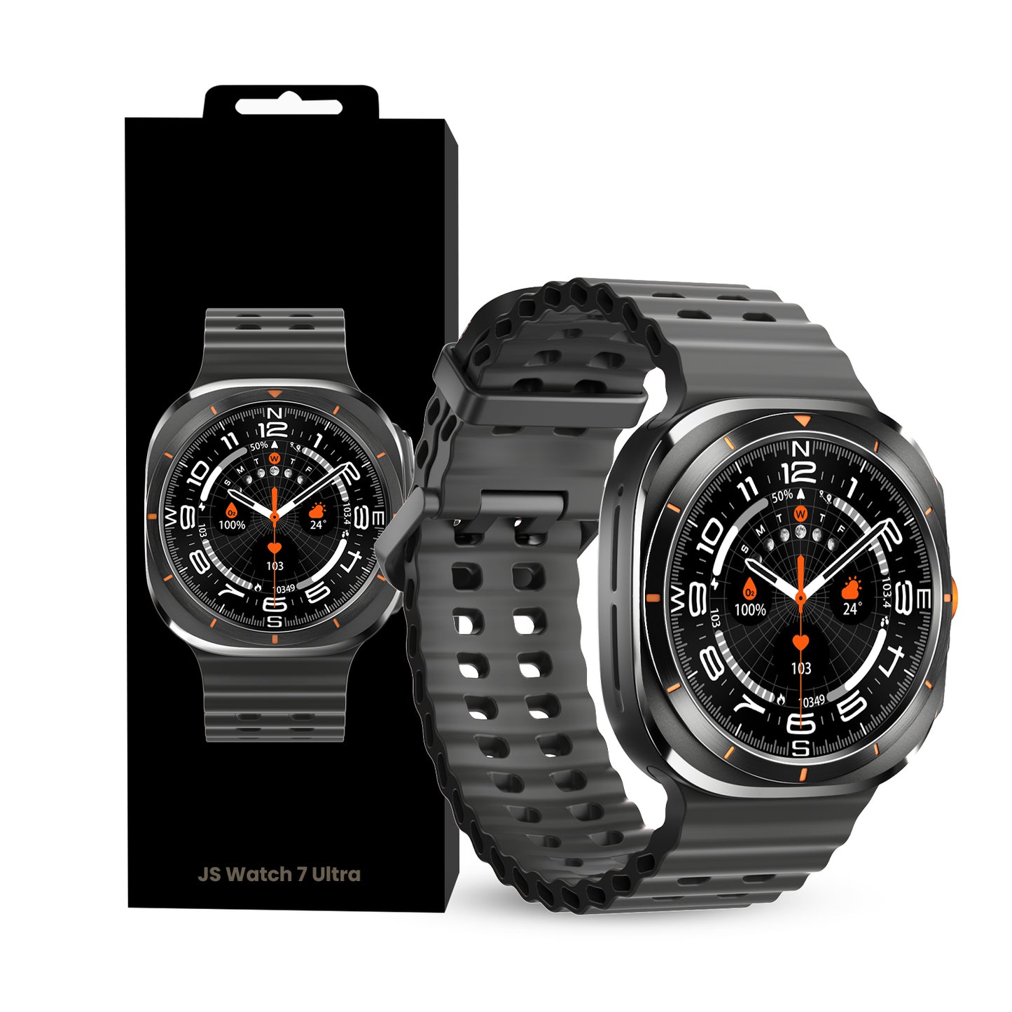 Js Watch7 Ultra Smart Watch 1.43 Amoled Display Waterproof Ip68 Smart Watch With Fitcloudpro App
