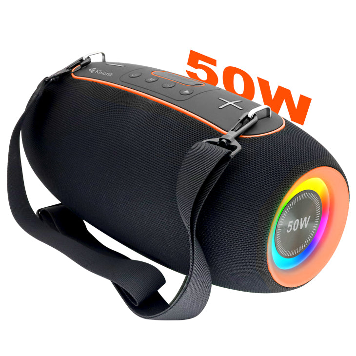 Kisonli K8 50w(30w*1+10w*2) Bt/usb/tf/aux/tws/rgb/eq Deep Bass Subwoofer Large Speaker