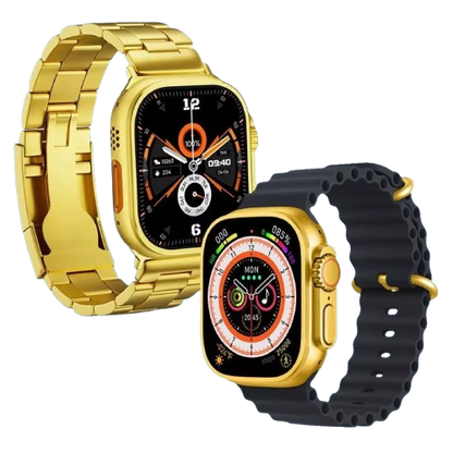 C9 Ultra Max Gold Edition Color Smartwatch 2.1 Inch Screen With Hryfine App