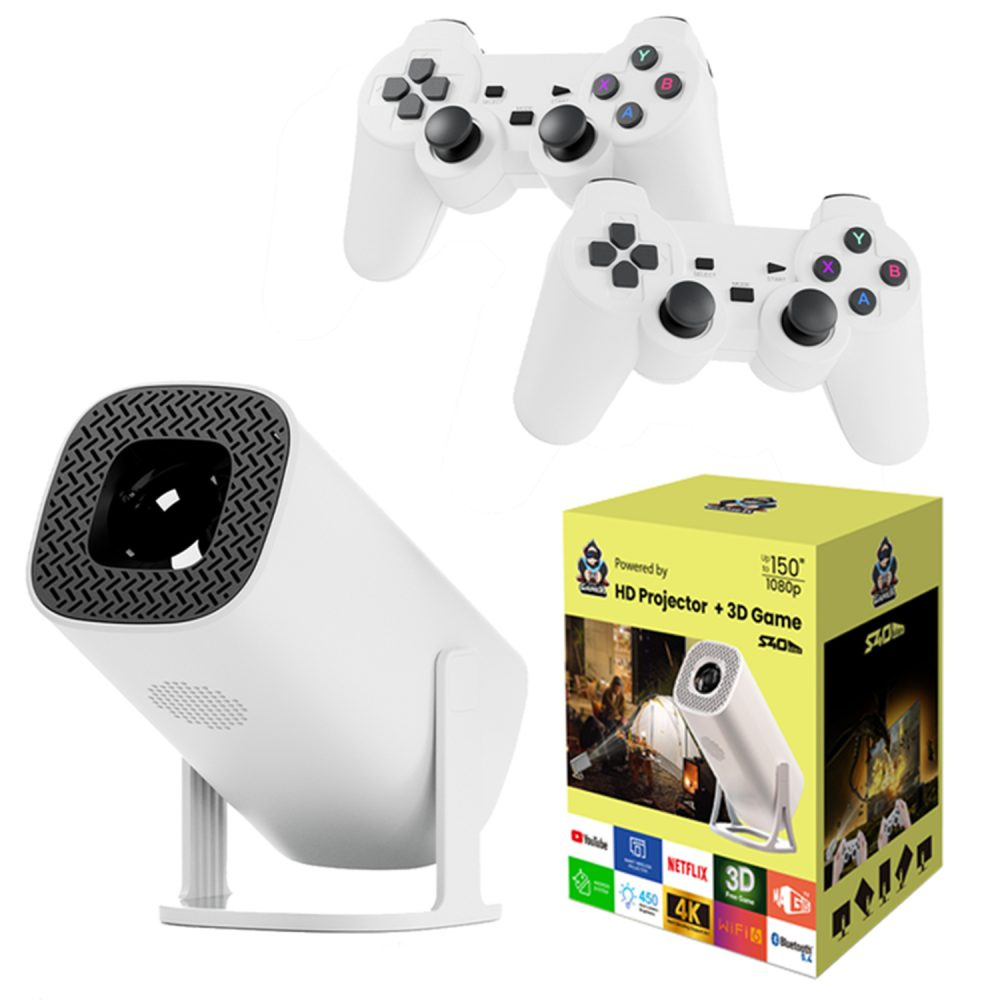 S40 MAX Gaming Android Projector – 150” Display, Android 11, 20,000+ Games, 4K Support, Wi-Fi & Bluetooth