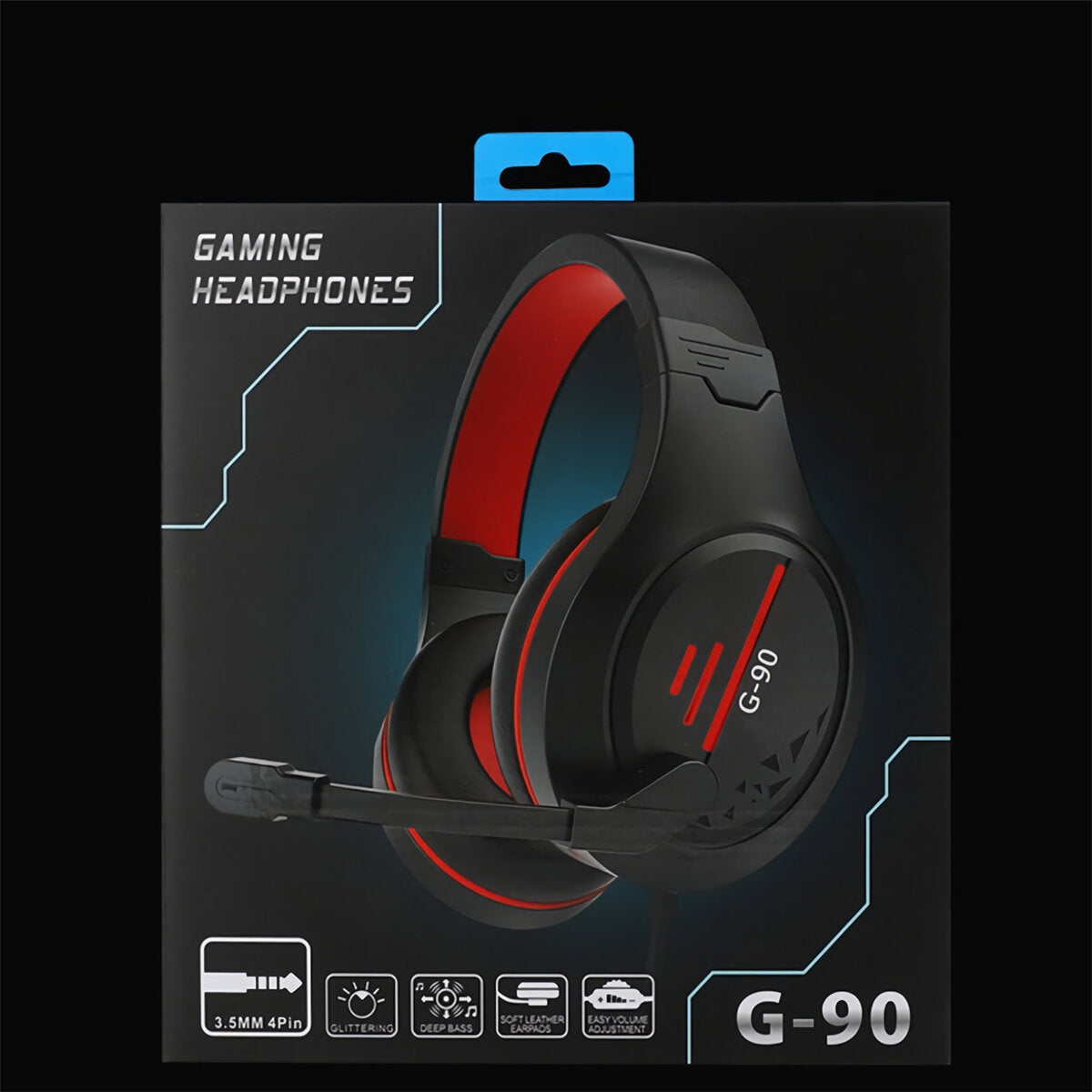 G90 Gaming Headset Active Noise Cancelling Wired Headphone With Microphone Earphone Deep Bass Hifi Sound Earpiece