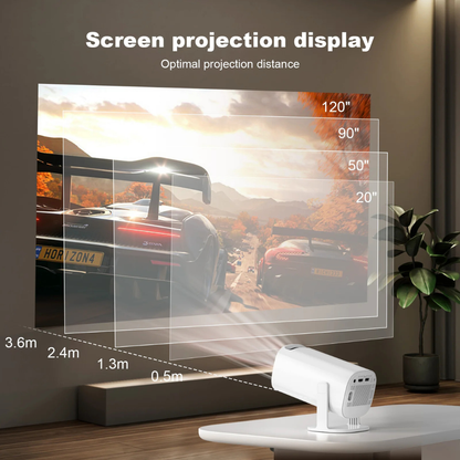 P30 1080P (150 ANSI) MINI 4K Android 11.0 DUAL WIFI AND BLUETOOTH 1GB+8GB PORTABLE PROJECTOR FOR HOME