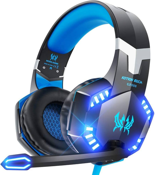 Kotion Each-g2000 Stereo Gaming Headset Deep Bass Computer Gaming Wired Headphone With Led Light & Mic