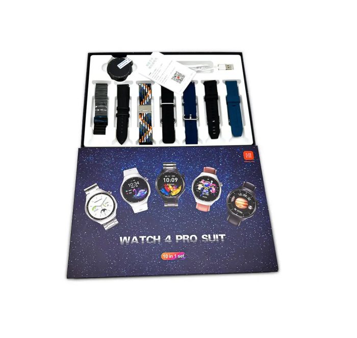 Watch 4 Pro Suit Smartwatch With 7 Straps High Definition Color Screen Healthy Monitoring Custom Dial With Hiwatchpro App
