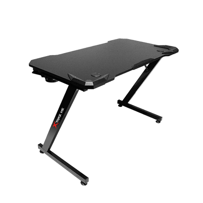 Xtrike Me Dk-02 Ergonomic Computer Desk With Headphone Hook And Cup Holder Z-shaped Legs Black