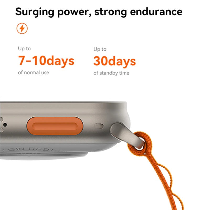 S8 Ultra Max Series 8 Smart Watch Ultra Ai Voice Watch 2.08 Inch Bluetooth Call Wireless Charging Watch With Hryfine App Orange