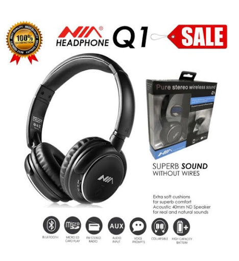 Nia Q6 Bluetooth Wireless Headphone