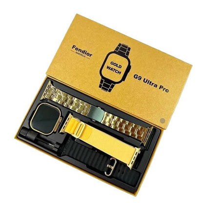 G9 Ultra Pro Gold Color Edition Series 9 Smart Watch With Qdfit Pro App