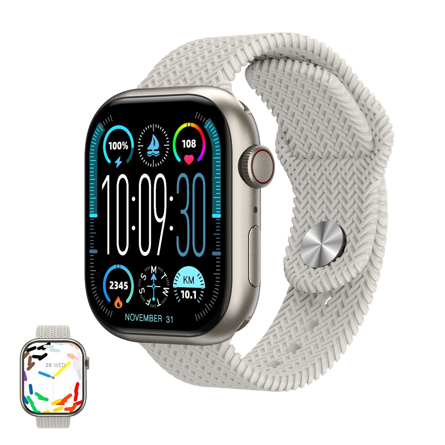 Hk9 Pro+ Series 9 Amoled Screen Ai Watch Face Smart Watch With Wearfit Pro App Black