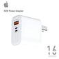 IPHONE 16 PRO MAX 50W POWER ADAPTER WITH 3 PORTS ( USB-A USB-C OR LIGHTNING )