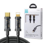 Joyroom S-cl020a12 Type-c To Lightning 20w Data Cable 1.2m Transparent Nylon Black