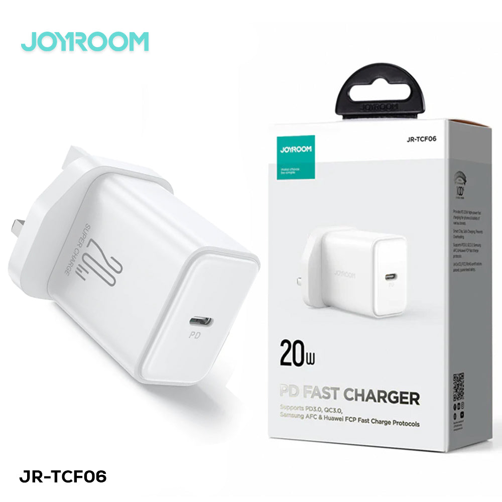 Joyroom-tcf06 Flash Series Pd 20w Single-port Charger-white (uk)