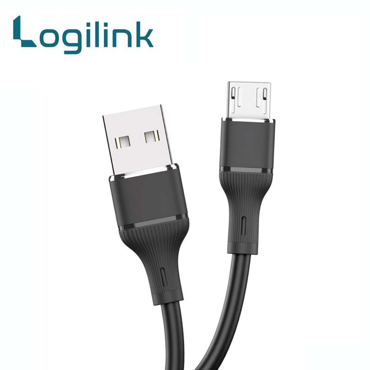 Logilink Usb To Micro Silicone Fast Charging Data Cable 1m -Black
