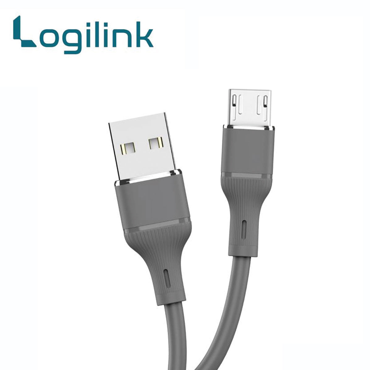 Logilink Usb To Micro Silicone Fast Charging Data Cable 1m -Black