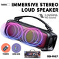 Remax Rb-m67 Portable Super Bass Wireless Speaker With Rgb Lights