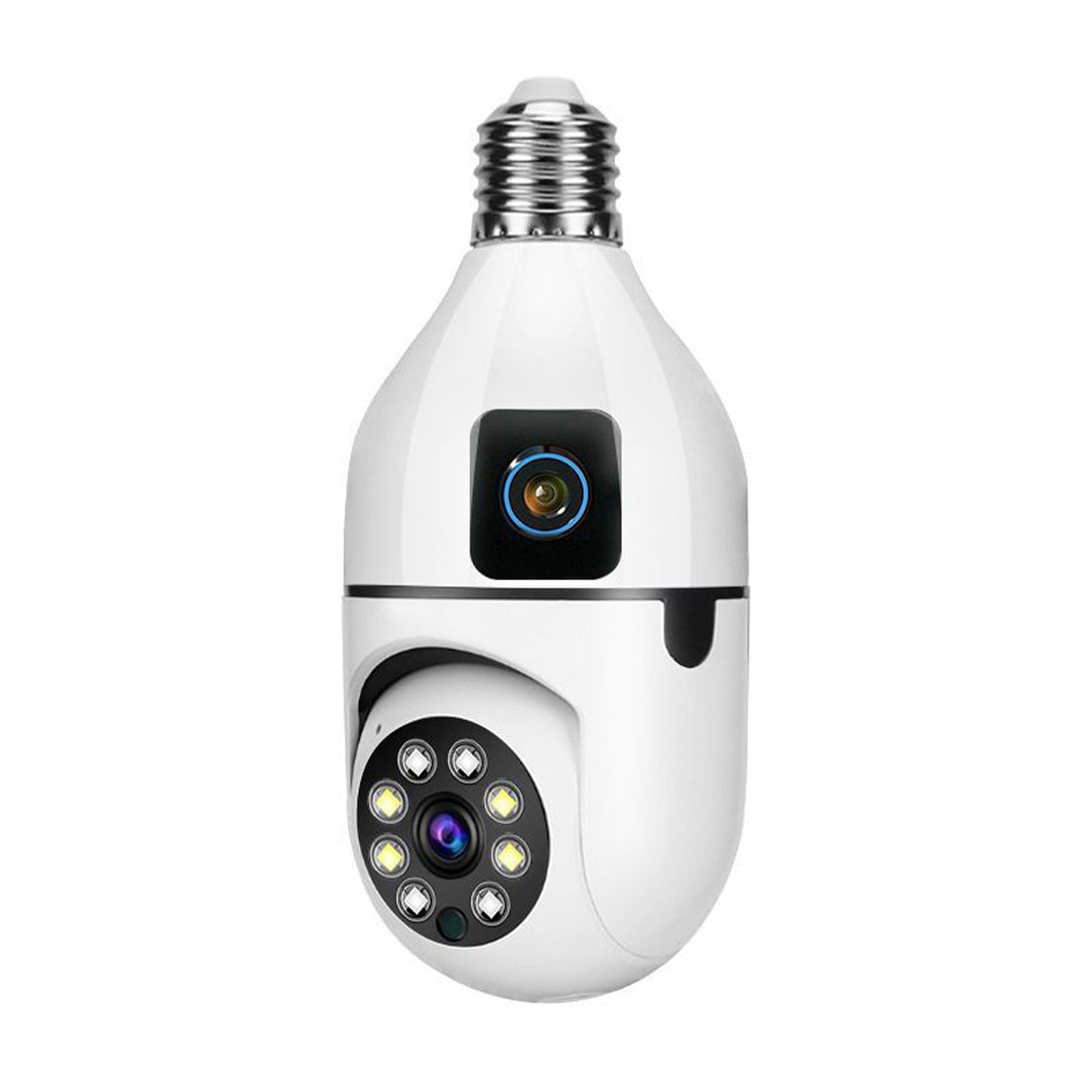 Speed-x Spe27-2 Dual Lens Bulb Camera 1080p Wifi Panoramic Night Vision Motion Detection With V380 Pro App